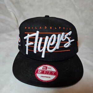 New Era Philadelphia Flyers NHL 9FIFTY Script A-Frame Hat - Black | Adjustable